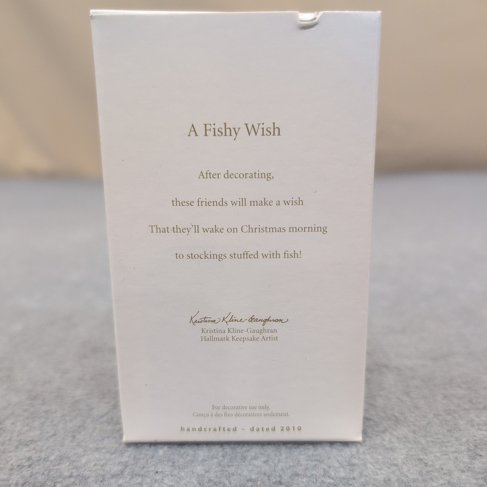 Hallmark Keepsake A Fishy Wish Christmas Ornament 2010 Penguin Family - Picture 2 of 3